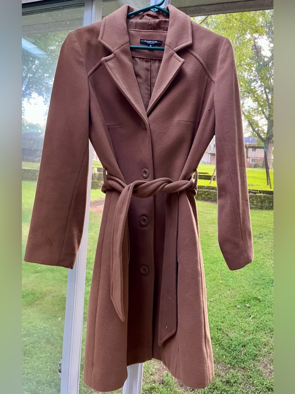 Rampage Brown Belted Trench Coat